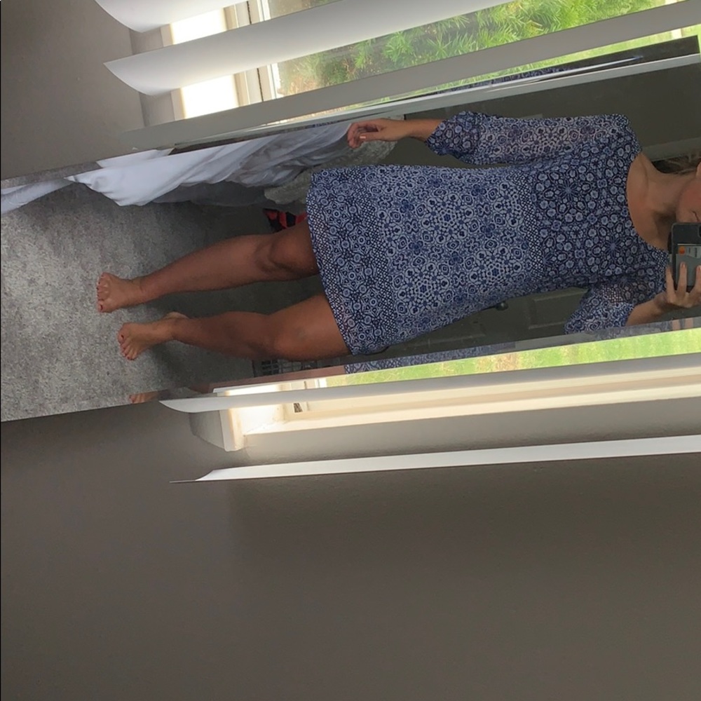 Floral blue dress
